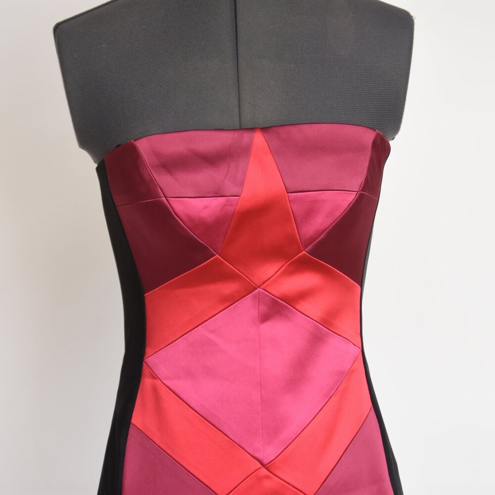 Cache Color Block Strapless Dress Form Fitting Co… - image 4